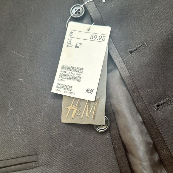 New mens black button up vest size 40R by H&M - Picture 2 of 8